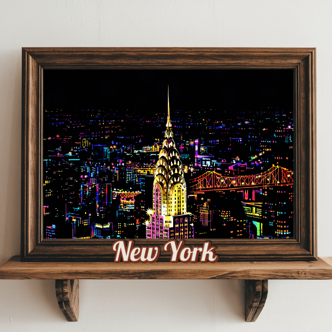 高品質の激安 Art Scratch City York New for ScratchWonders | Adults 小物入れ
